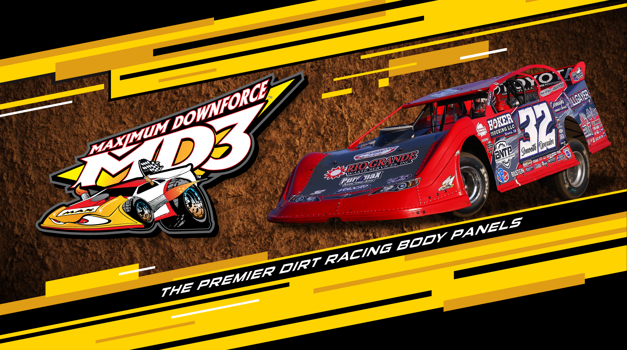MD3 racing body panels for dirt racing