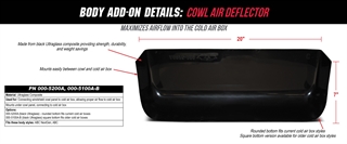 Cowl Air Deflector Details