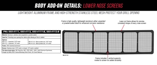 MD3 Street Stock Nose Screen Details