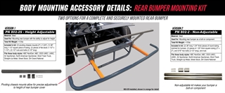 Rear Bumper Mounting Kit Details