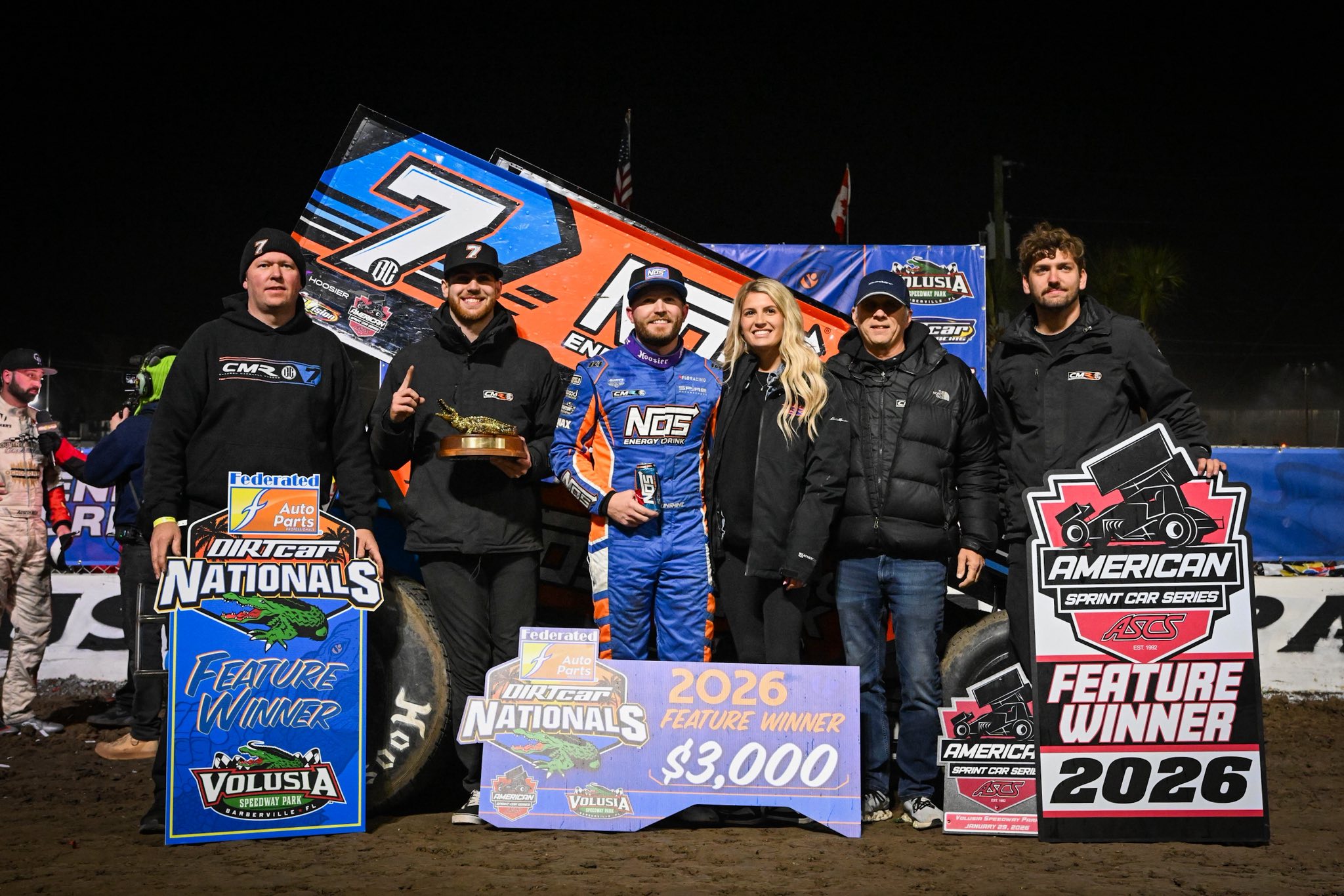 Sunshine Tyler Courtney Volusia Speedway Park Sprint Car Win