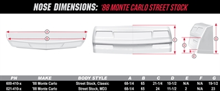 &apos;88 Monte Carlo Nose Dimensions