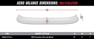 Aero Valance Dimensions