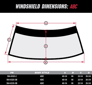 Windshield Dimensions