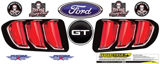 Ford Mustang Pro Mod / Pro Stock Tail Graphic ID Kit, Complete