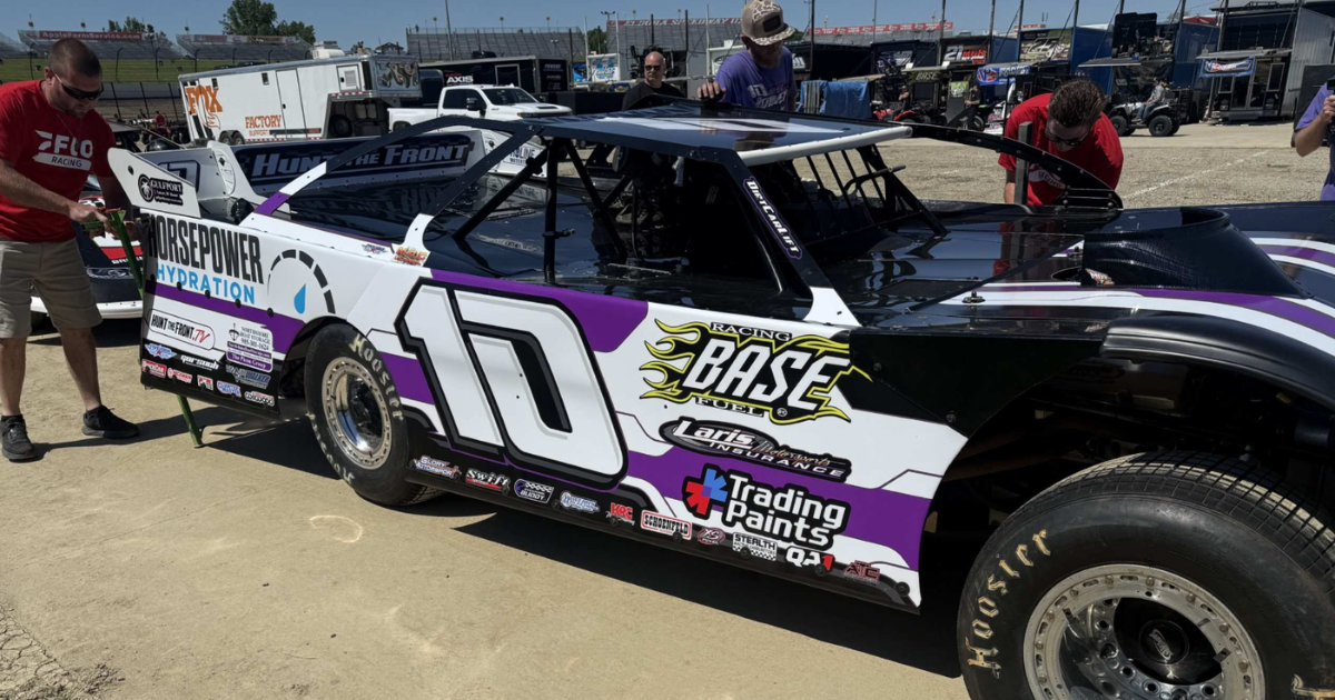 Dirt Late Model competitor at Eldora Speedway during Dream week