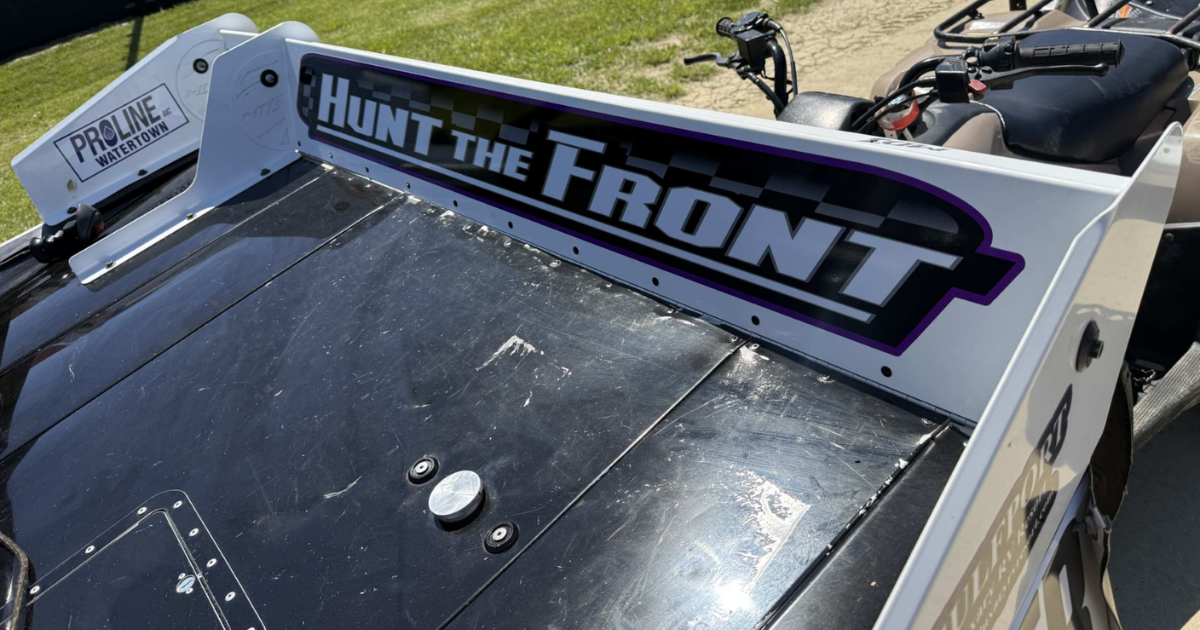 MD3 breakaway spoiler display at Eldora Speedway