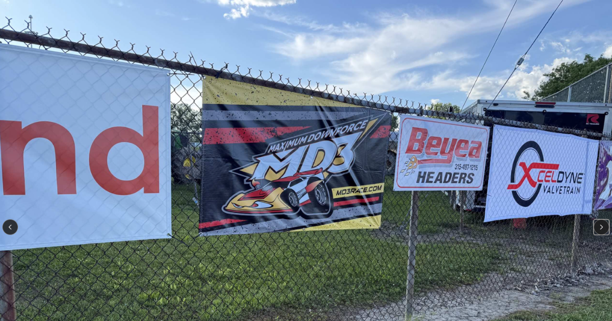 MD3 banner display at Wilmot Raceway
