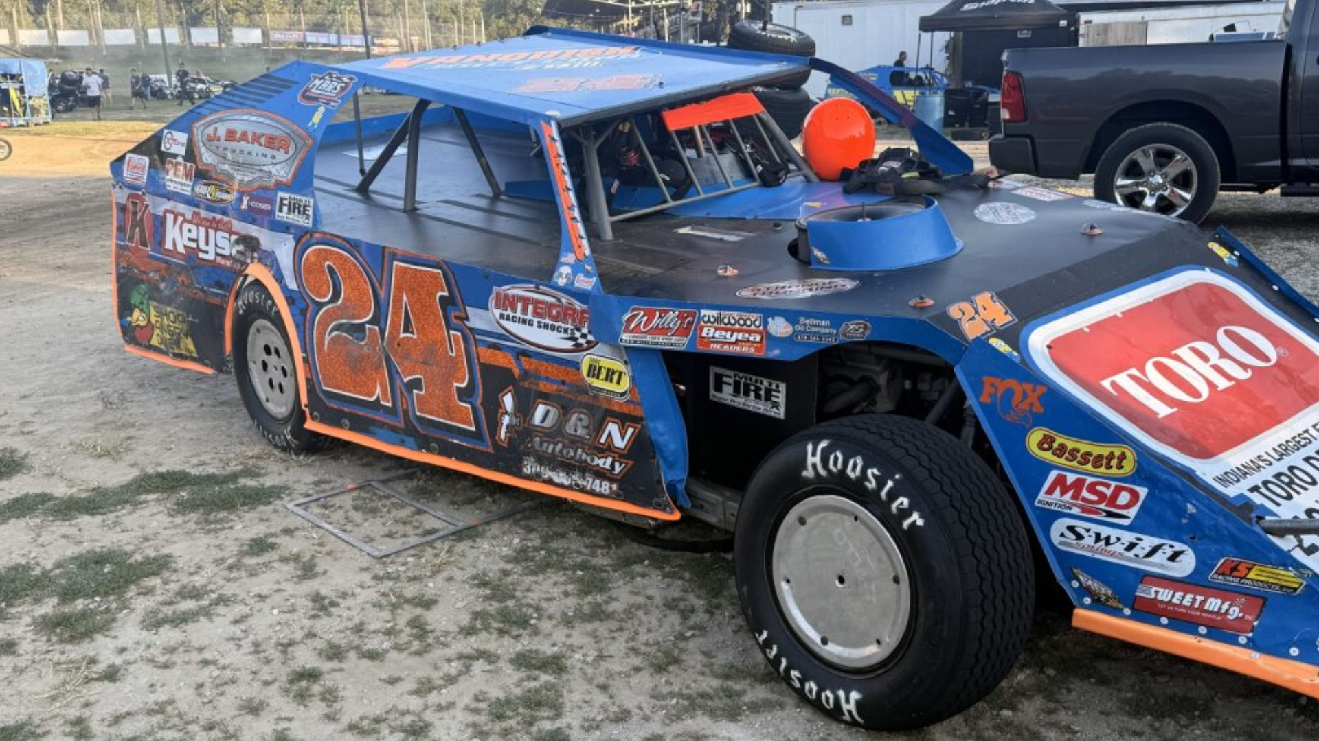 No. 24 car in staging