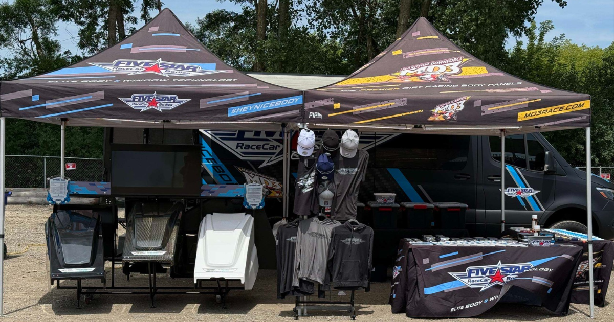 Five Star Road Tour setup at the Larry Hillerud Memorial at Wilmot Raceway