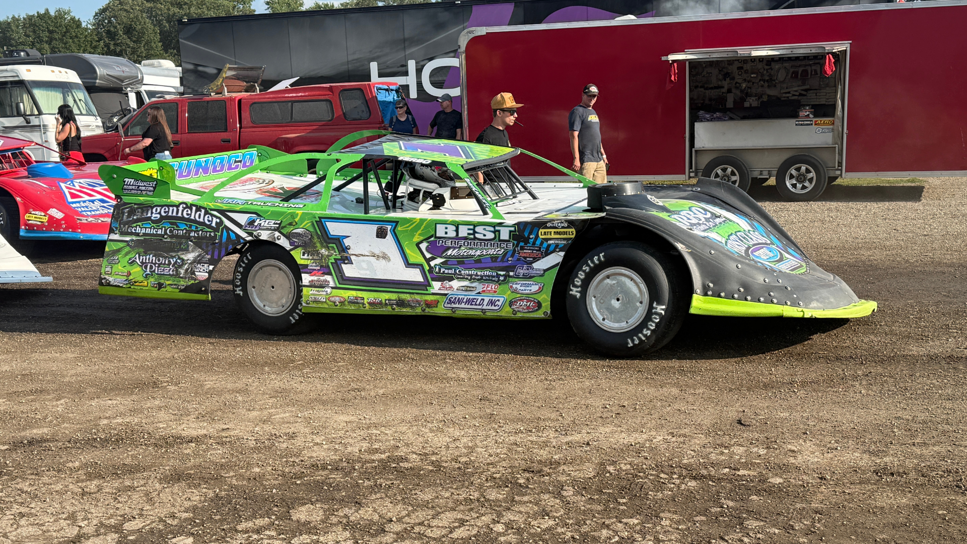 Dirt Late Model team during Prairie Dirt Classic weekend