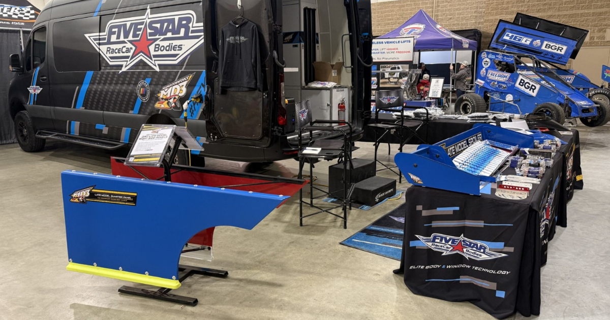 Five Star display setup at the Midwest Motorsports Expo in Rochester, Minnesota