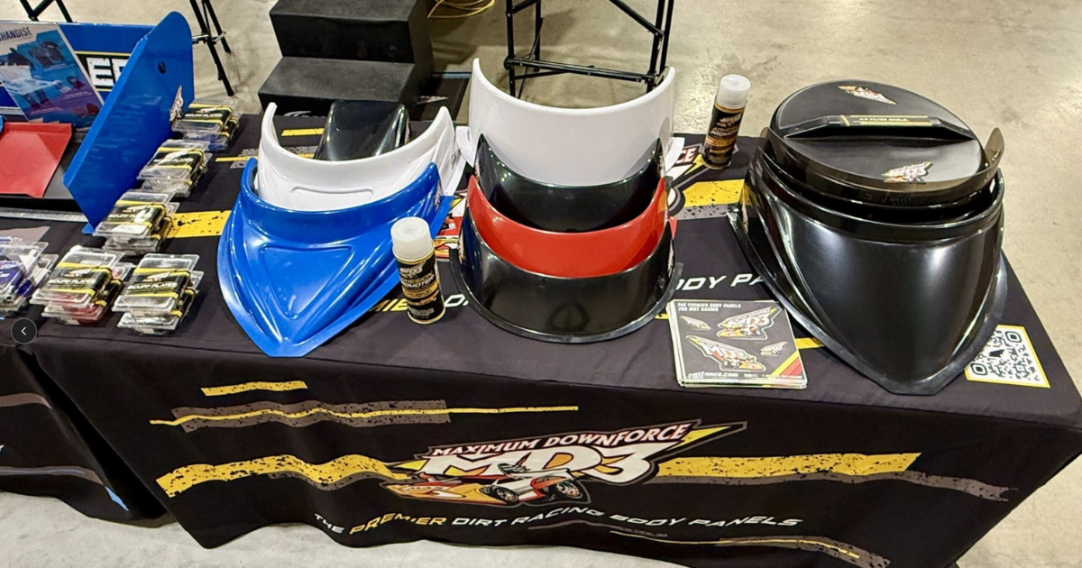 Event display and products at the Midwest Motorsports Expo Road Tour stop