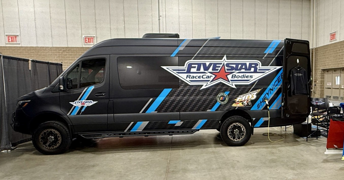 Five Star booth and display setup at the Midwest Motorsports Expo in Minnesota