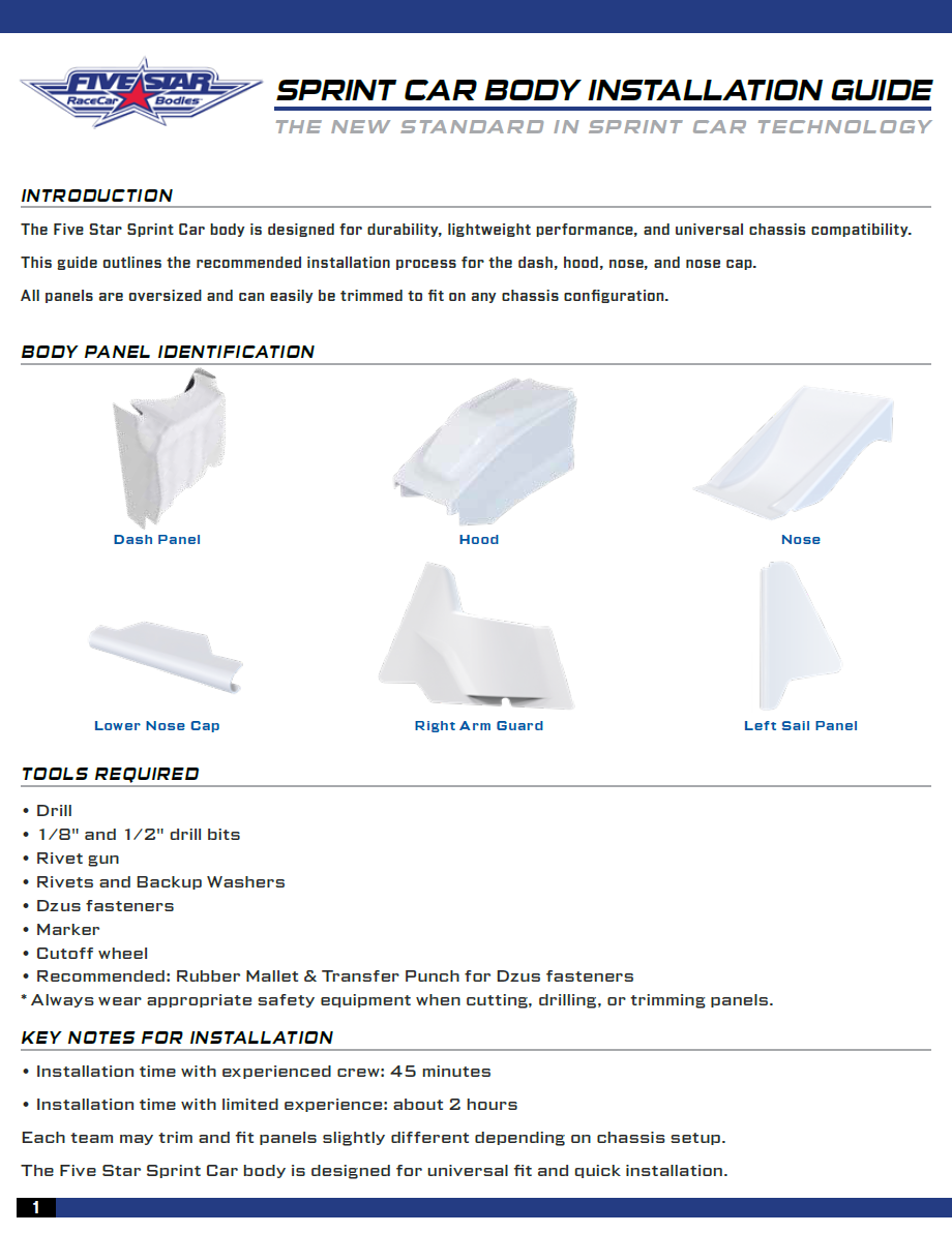 Sprint Car Body Installation Guide